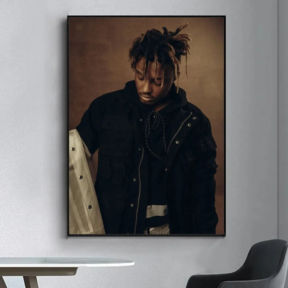 Juice WRLD wall poster featuring 999 theme and vibrant colors