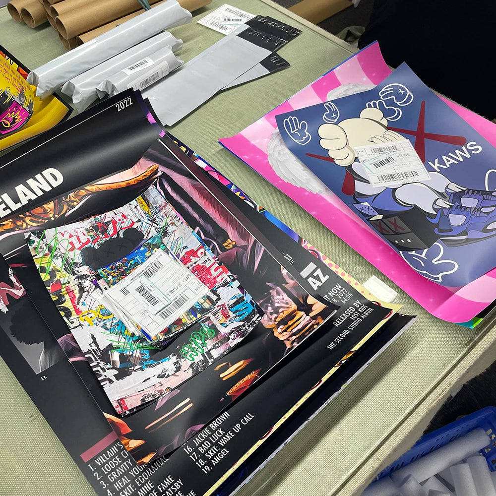 Juice WRLD wall poster featuring 999 theme and vibrant colors - operation 