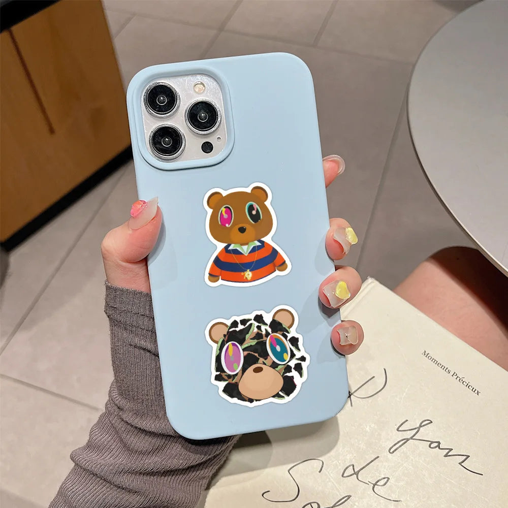 Yeezy Graduation Bear Sticker Bundle – Kanye West Stickers (10/30/60 Pack) Waterproof Vinyl