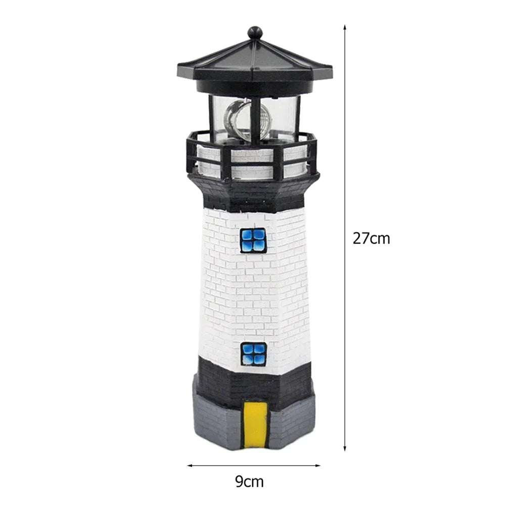 Model lighthouse with dimensions on a white background