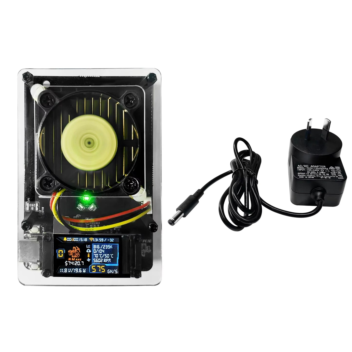 NM-Axe 500-550GH/s Lucky BTC Solo Miner ASIC Bitcoin Mining BM1366