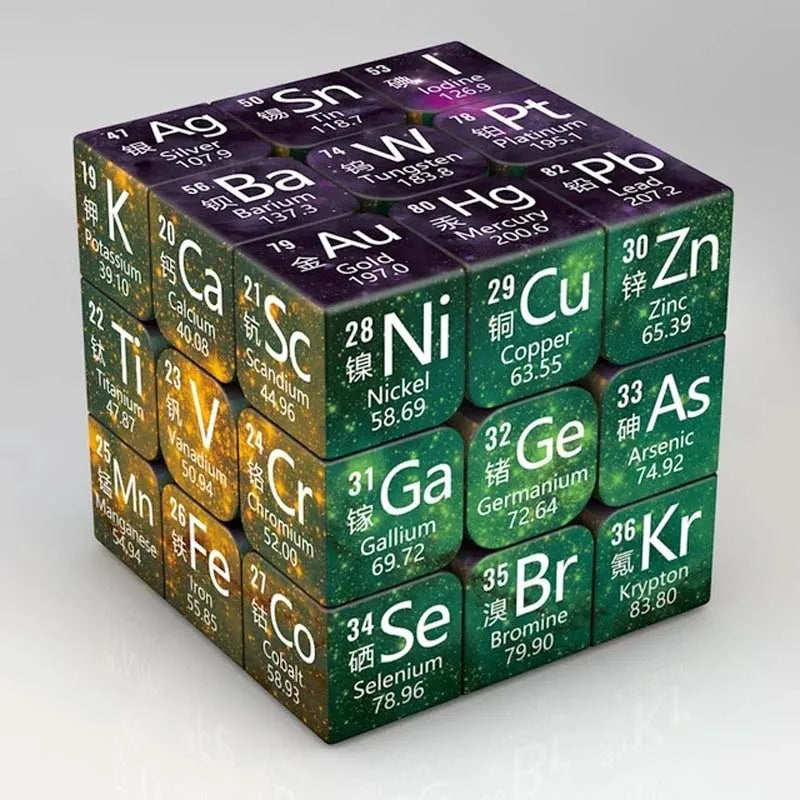 STEM 3x3x3 Educational Cube Collection (Chemistry, Math, Trig)