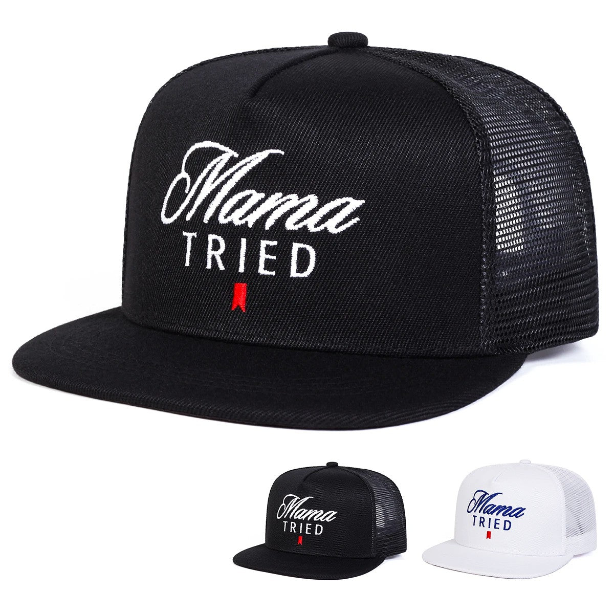 Mama Tried Marlboro Merle Trucker Hat Mesh Back Snapback Cap | Outlaw Haggard Headwear OSFA