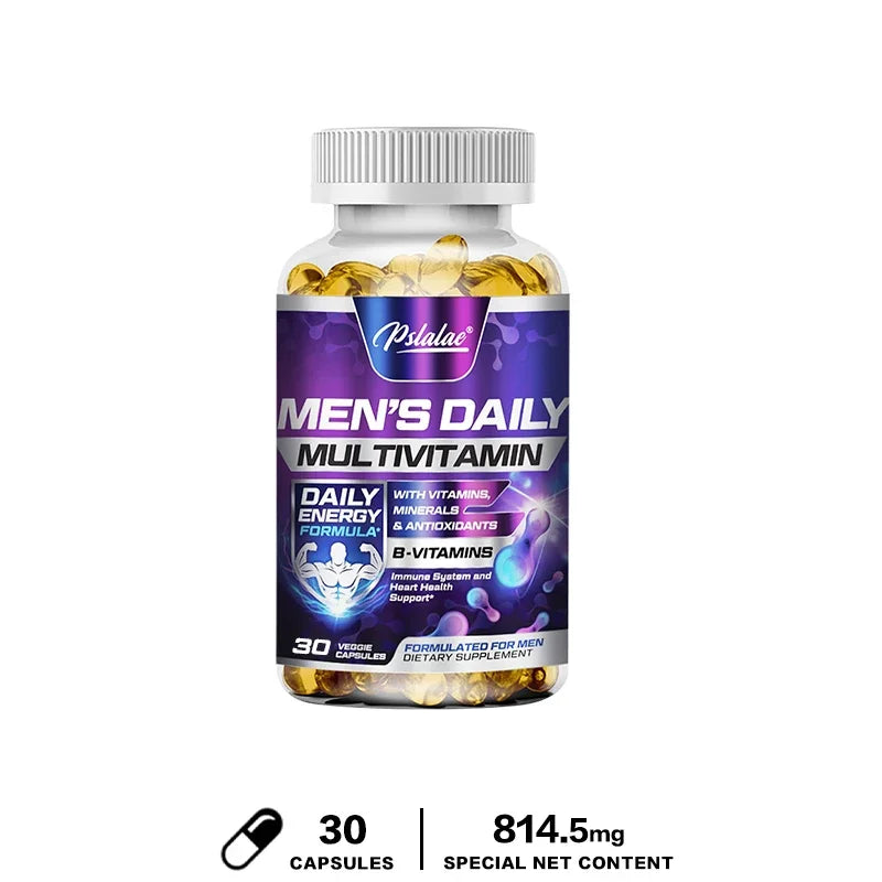 Bottle of Men's Daily Multivitamin on a white background