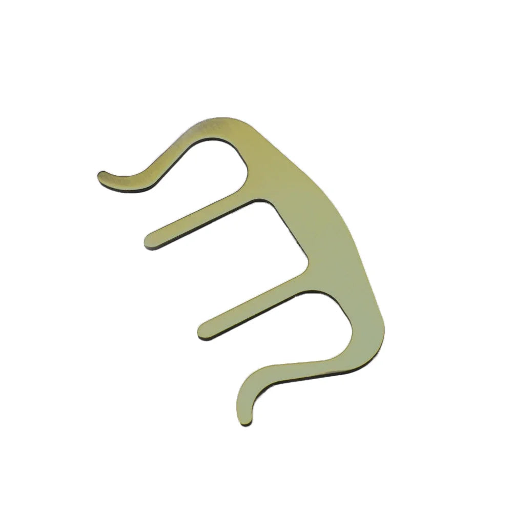 Bronze M-Type Metal Sheet Music Book Page Clamp in Bronze Model over white background surface.