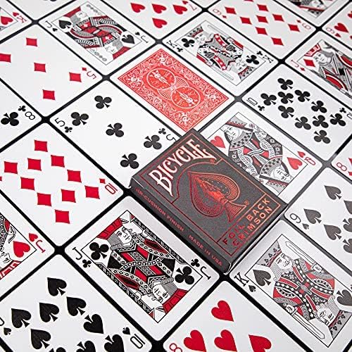 Deck of Metalluxe Red Playing Cards surrounded by single playing card display.