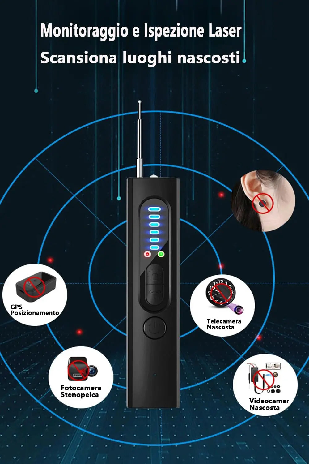 MicroSpy Frequency Jammer & Hidden Camera Wireless Spy Detector