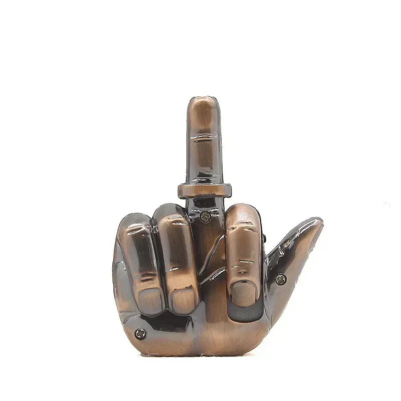 Middle Finger Torch Lighter – Refillable Butane "Bird Flipper" Jet Flame