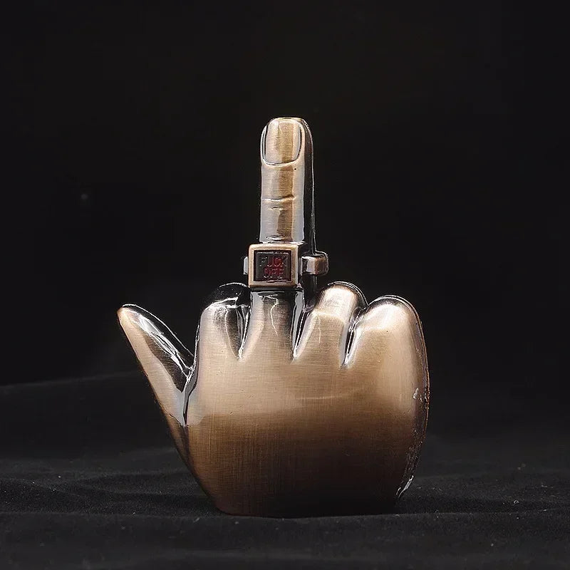 Middle Finger Torch Lighter – Refillable Butane "Bird Flipper" Jet Flame