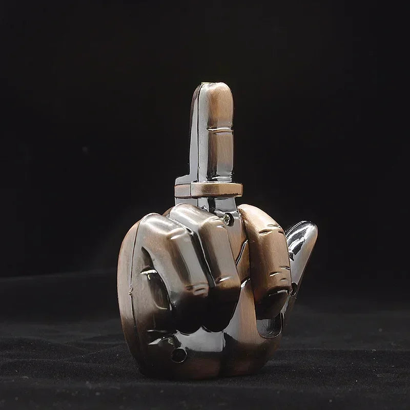 Middle Finger Torch Lighter – Refillable Butane "Bird Flipper" Jet Flame