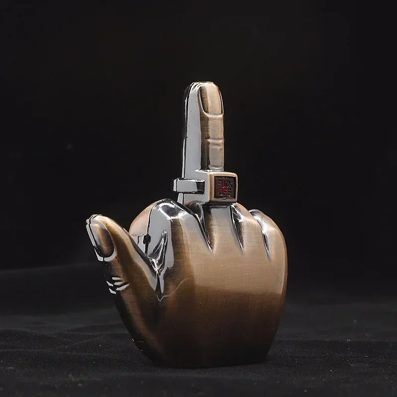 Middle Finger Torch Lighter – Refillable Butane "Bird Flipper" Jet Flame