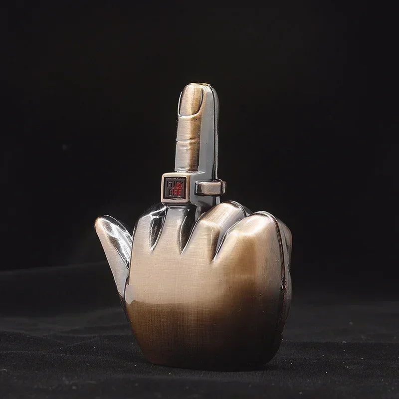 Middle Finger Torch Lighter – Refillable Butane "Bird Flipper" Jet Flame