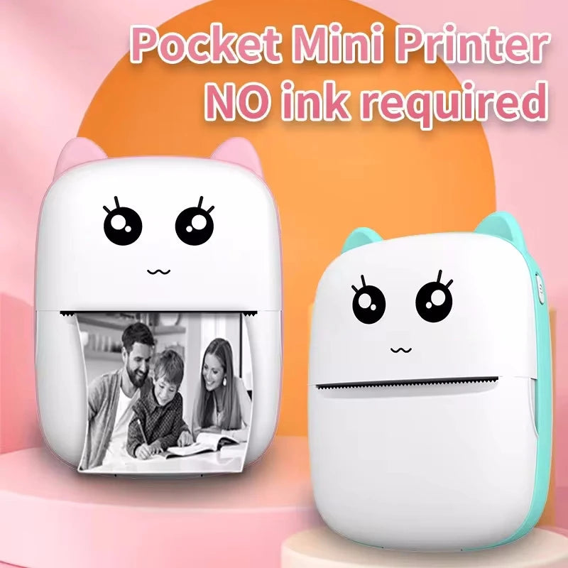 Mini Thermal Cat Portable Printer | Bluetooth Printing