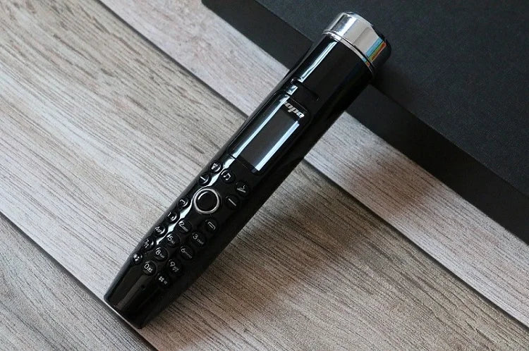 Multifunction novelty phone with built-in lighter, Bluetooth, flashlight, MP3/MP4 player, and voice changer.