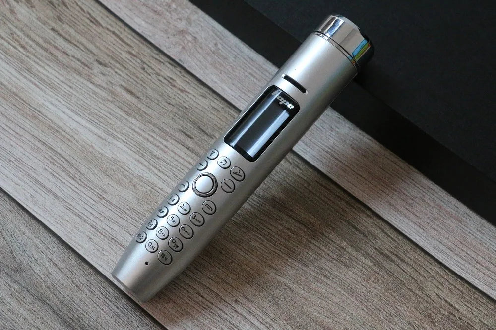 Multifunction novelty phone with built-in lighter, Bluetooth, flashlight, MP3/MP4 player, and voice changer.