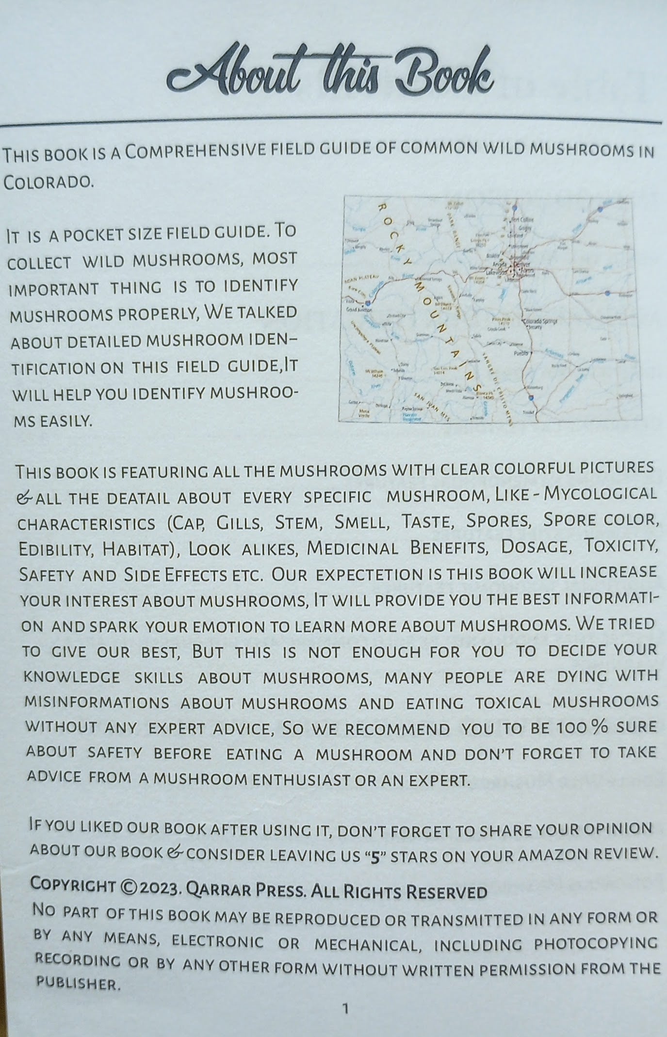 Mushrooms of Colorado by Qarrar Press