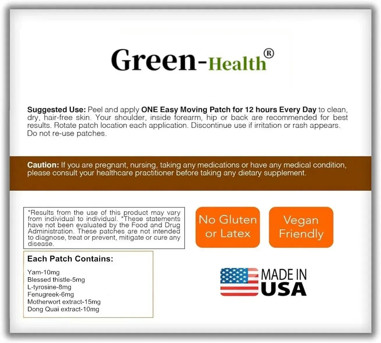 NAC-Green-Health product packaging with text and branding elements.