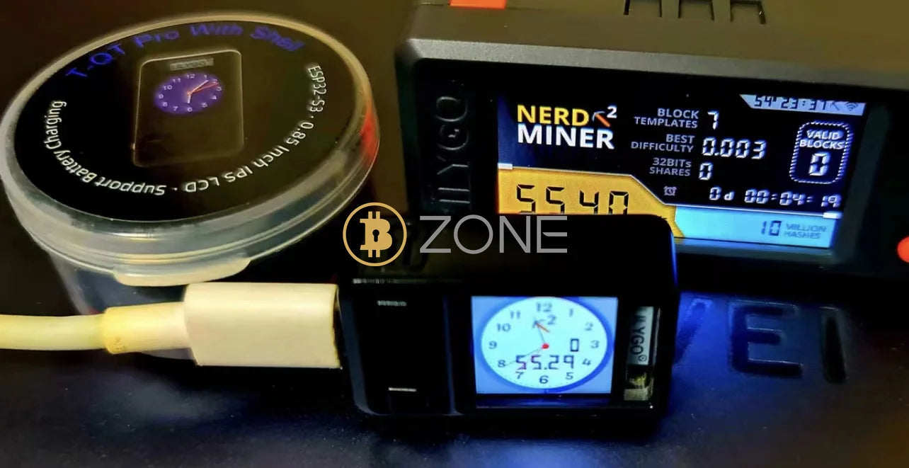 NerdMiner Mini V2.0 T-QT Pro | Low-Power BTC Blockchain Node