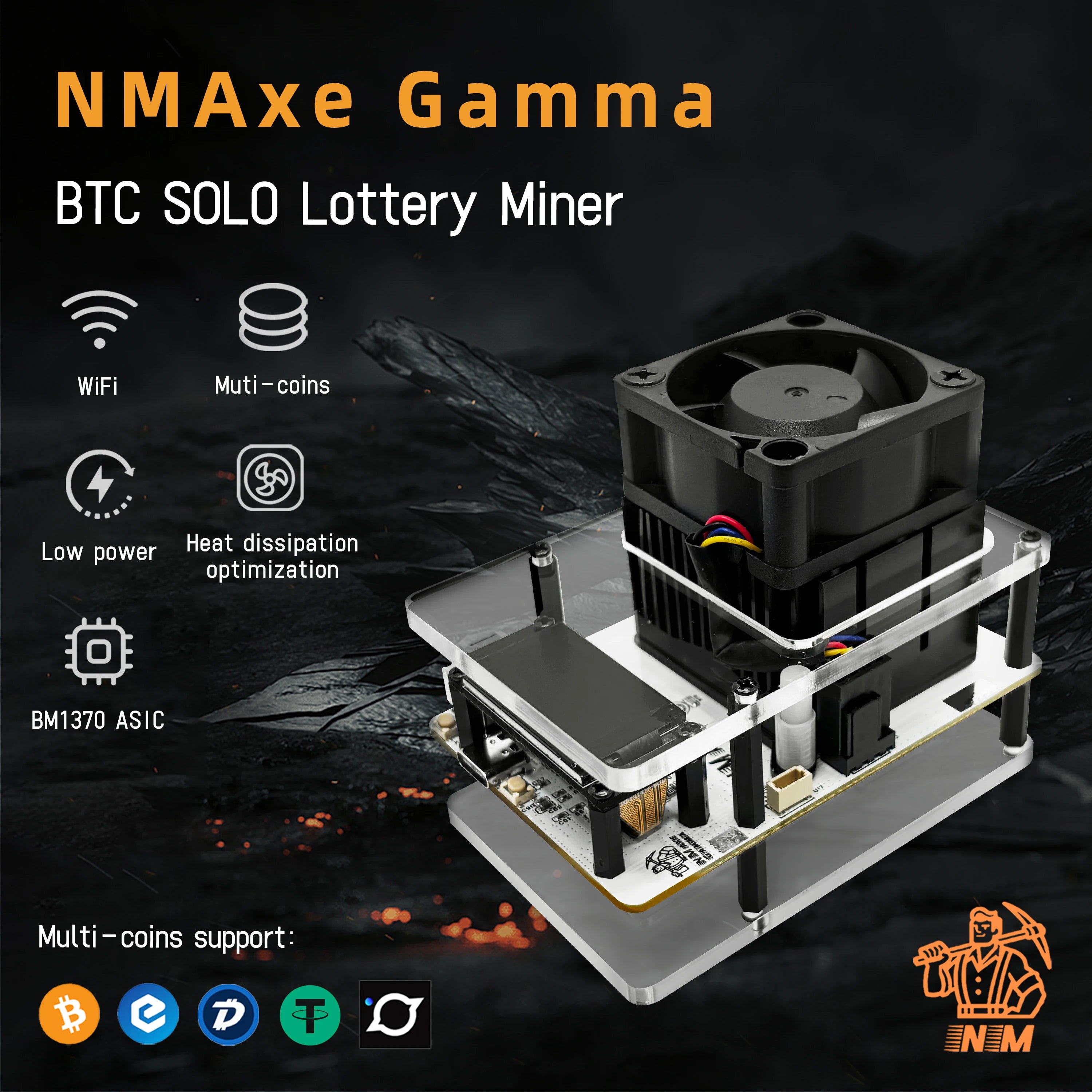 NerdMiner NMAxe Gamma Solo BTC Miner
