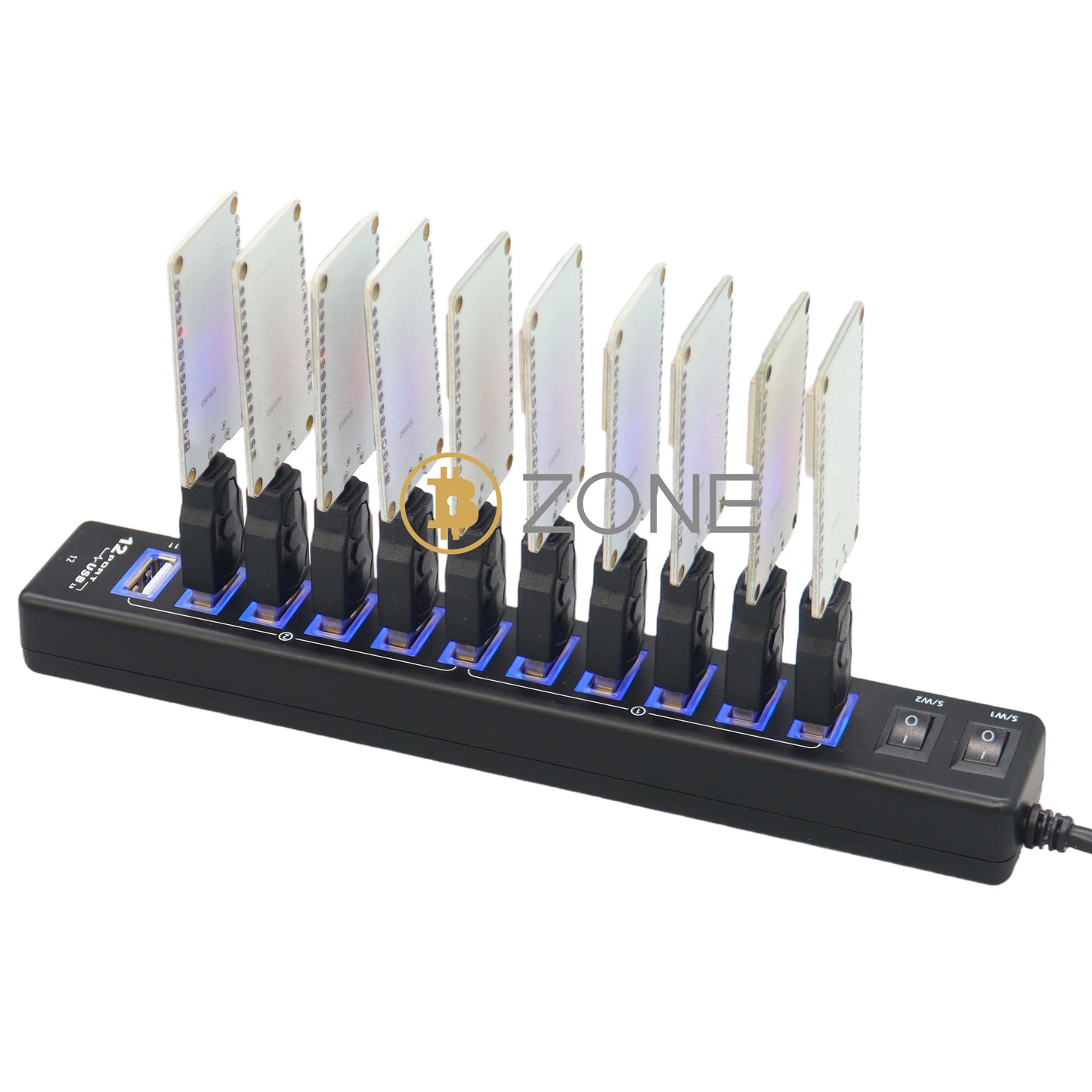 NerdMiner V2 10-Port Station Hub | 550kH/s Solo Blockchain Solution
