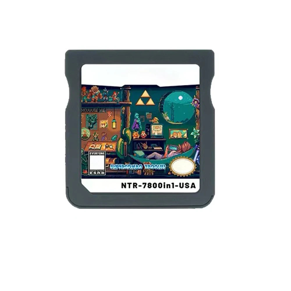 Game cartridge with colorful graphics on a white background