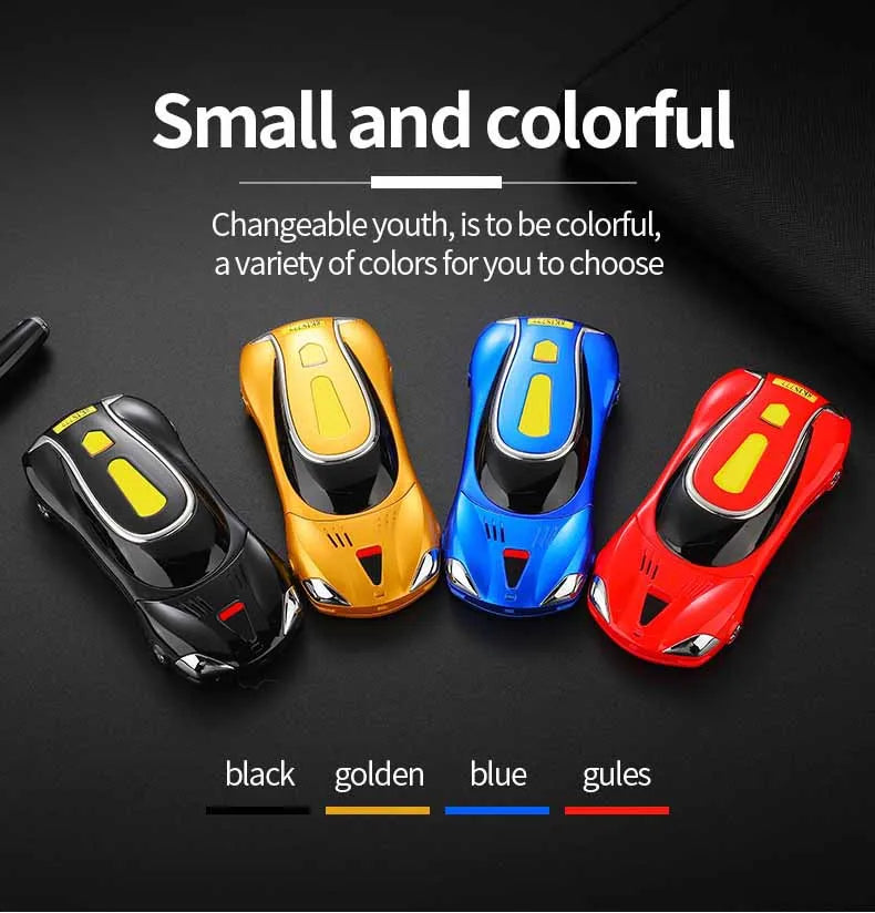 Race Car Mini-Mobile Cellphone Sans Camera | Dual SIM Basic Cell Phone Safe-Student Privacy Wireless