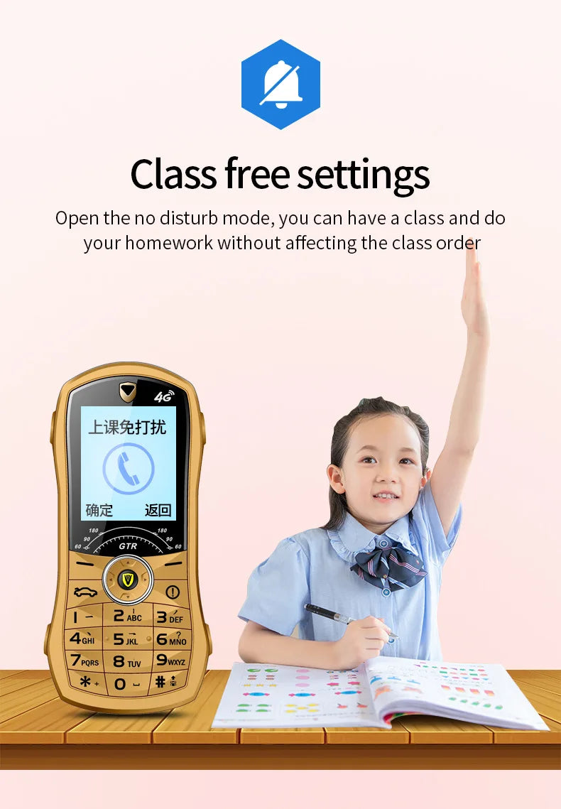 Race Car Mini-Mobile Cellphone Sans Camera | Dual SIM Basic Cell Phone Safe-Student Privacy Wireless