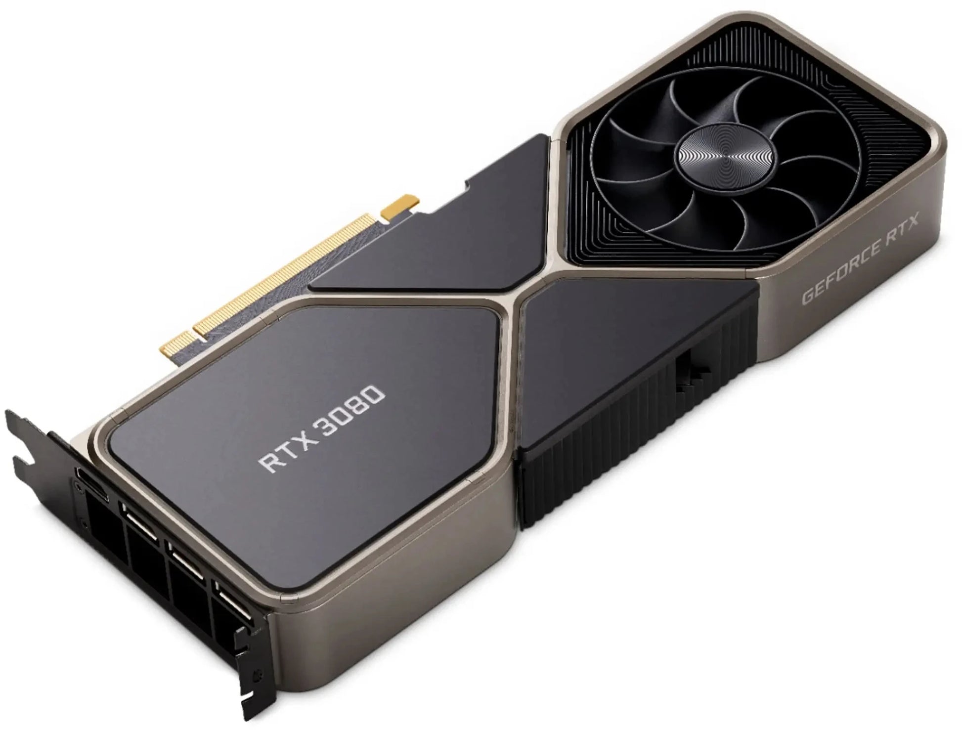 NVIDIA GeForce RTX 3080 graphics card on a white background