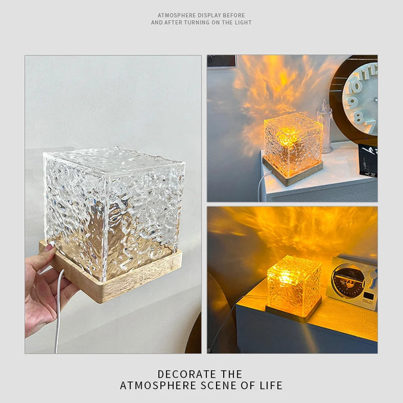 Ocean Wave Aurora Projector Light | 16 Color RGB Crystal Lamp with Remote