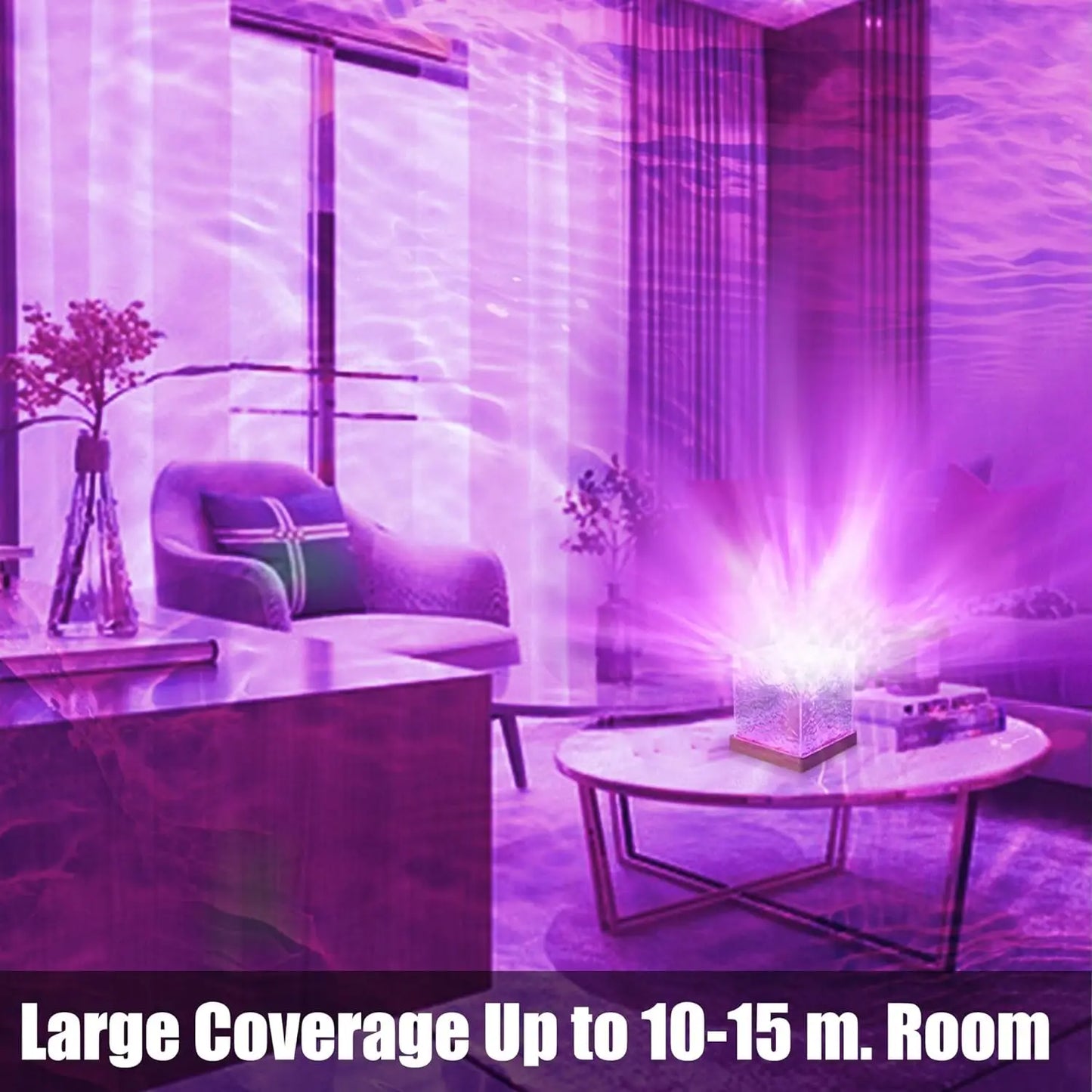 Ocean Wave Aurora Projector Light | 16 Color RGB Crystal Lamp with Remote
