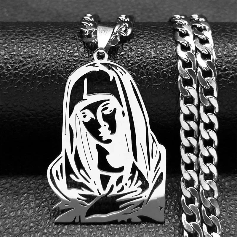 Crown of Thorns Cross Necklace – Stainless Steel Jesus Pendant