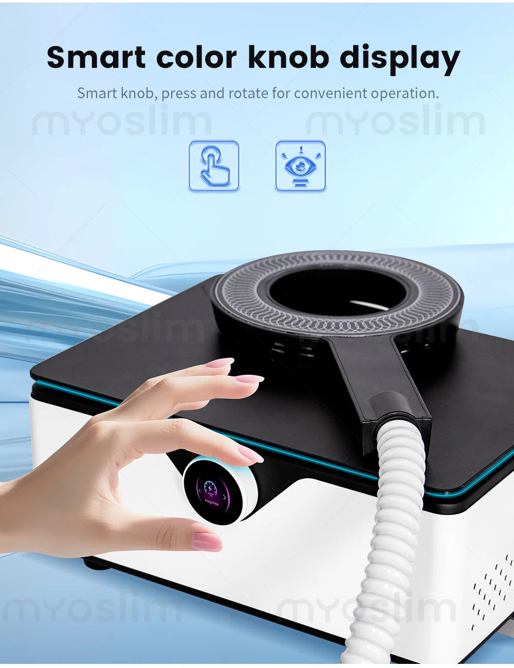 Professional EMTT Physio Magneto machine with articulated arm and magnetic ring applicator.