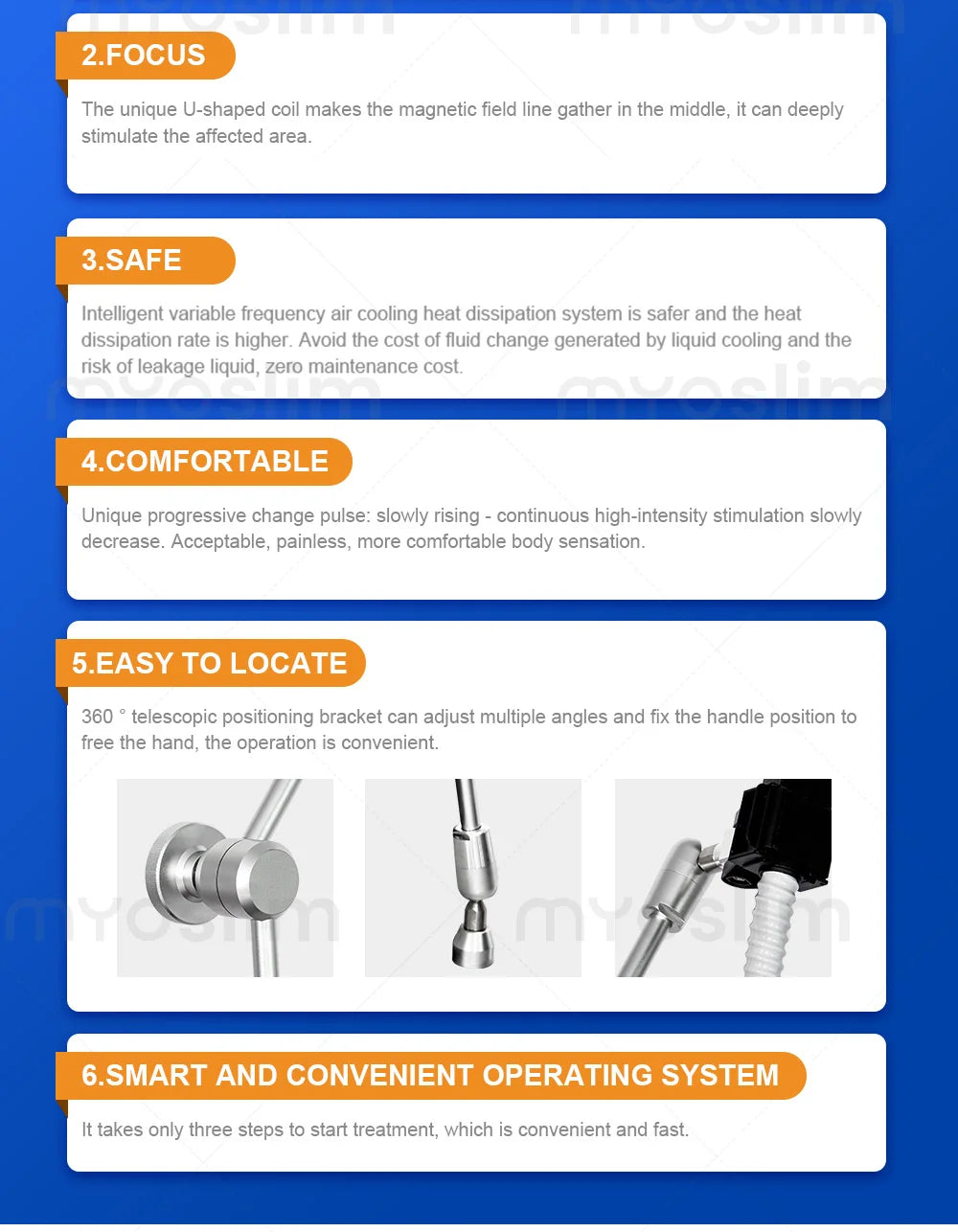 Professional EMTT Physio Magneto machine with articulated arm and magnetic ring applicator.