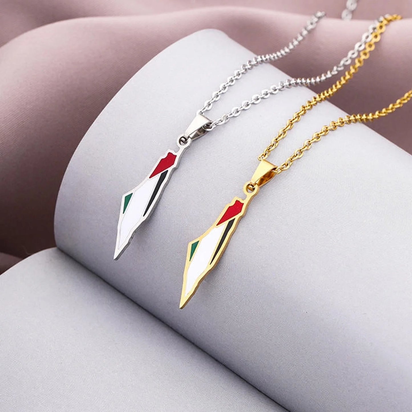 Palestine Pendant Necklace | Palestinian Map Jewelry