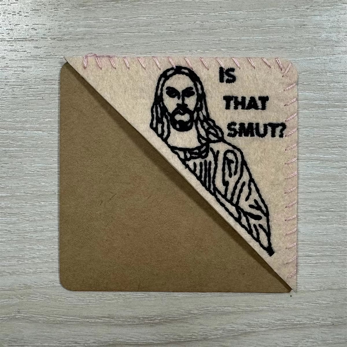 Peeking Jesus Page Triangle Bookmarker: I Saw That & Is That Smut 2-Piece Bookmark