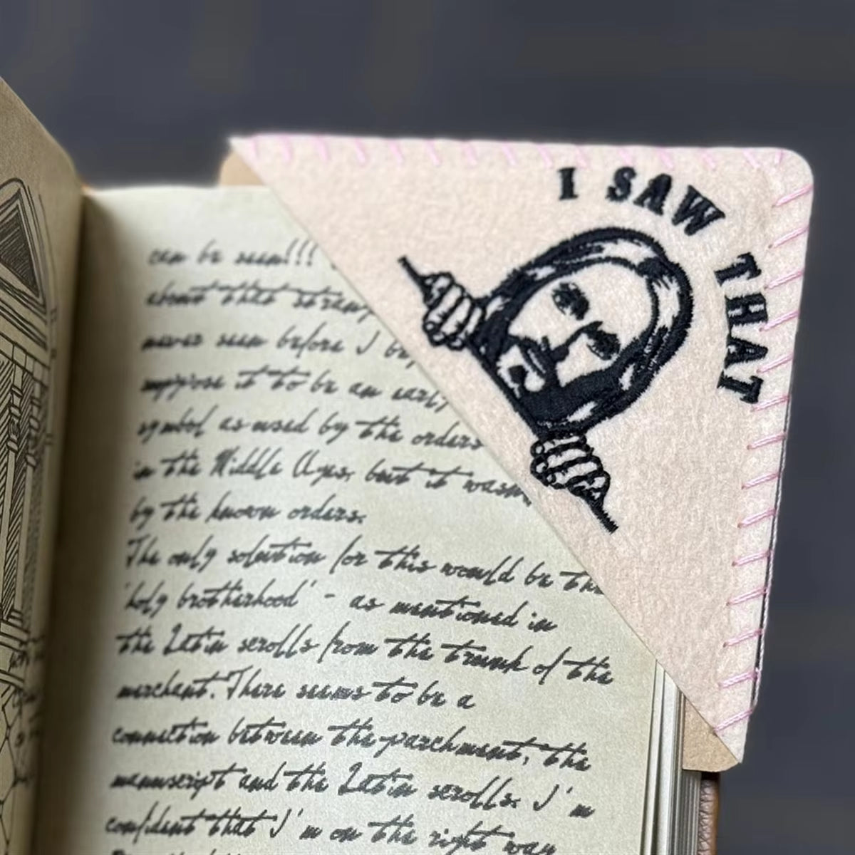 Peeking Jesus Page Triangle Bookmarker: I Saw That & Is That Smut 2-Piece Bookmark