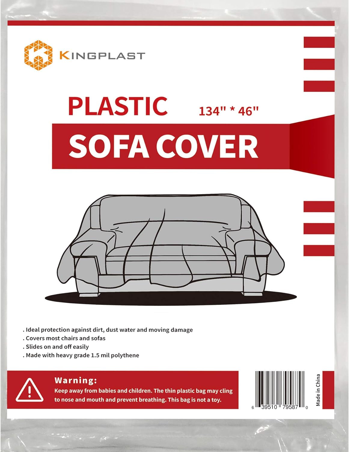 Perfect Pad Plastic Fresh Furniture Cover Liner: Safeguard Your Spot displayed in packaging.
