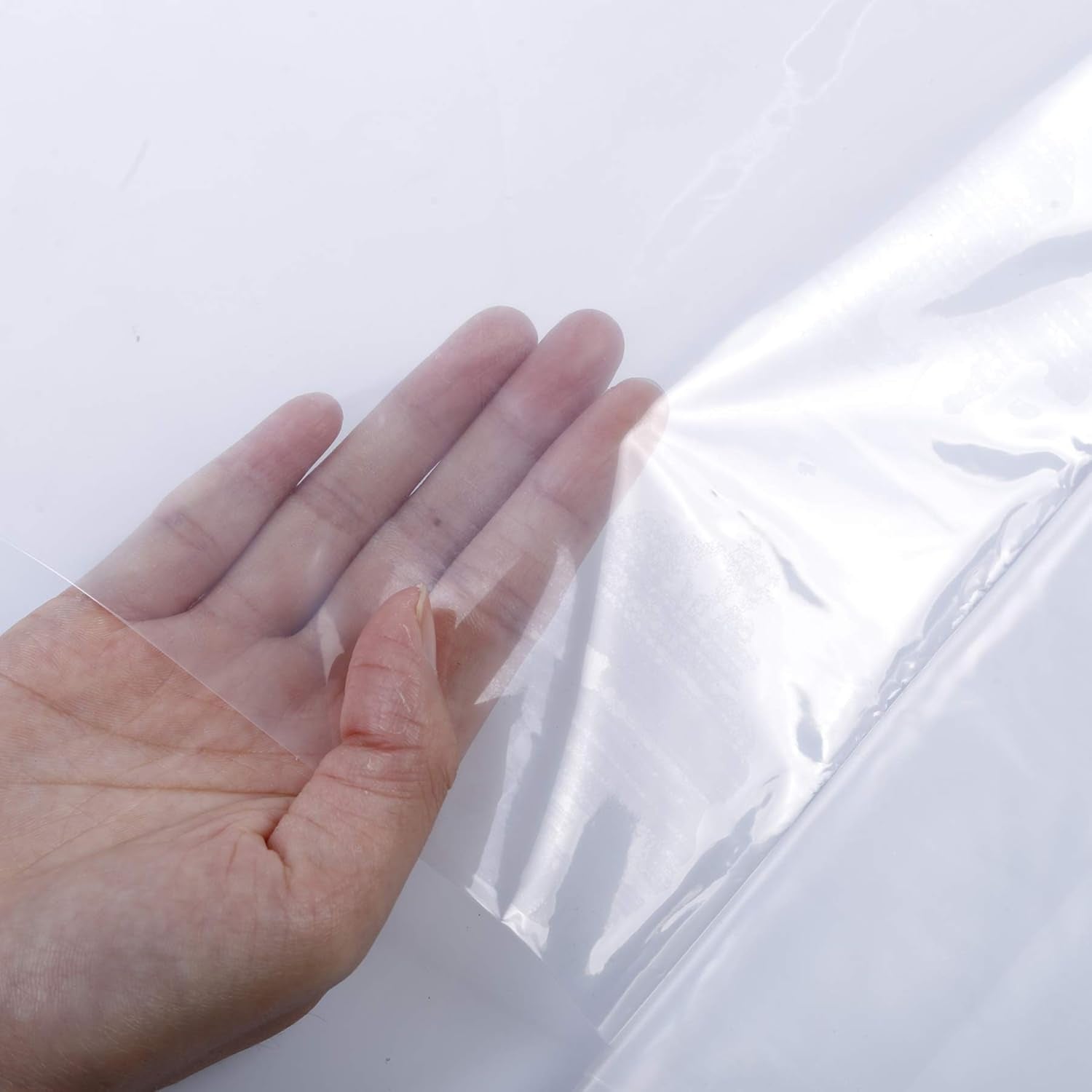 Perfect Pad Plastic Fresh Furniture Cover Liner close-up displaying the quality and transparency of the furniture cover liner.
