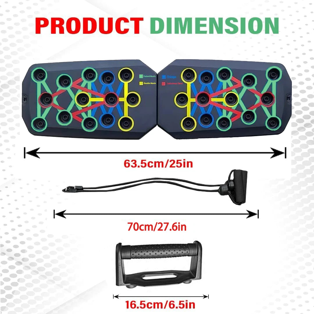 Perfect Push-Up Professional Bodybuilding Press Board | Portable Home Gym Rope, Mat & Fitness Foam Grip