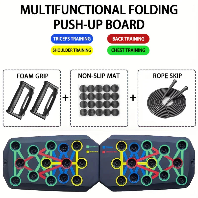 Perfect Push-Up Professional Bodybuilding Press Board | Portable Home Gym Rope, Mat & Fitness Foam Grip