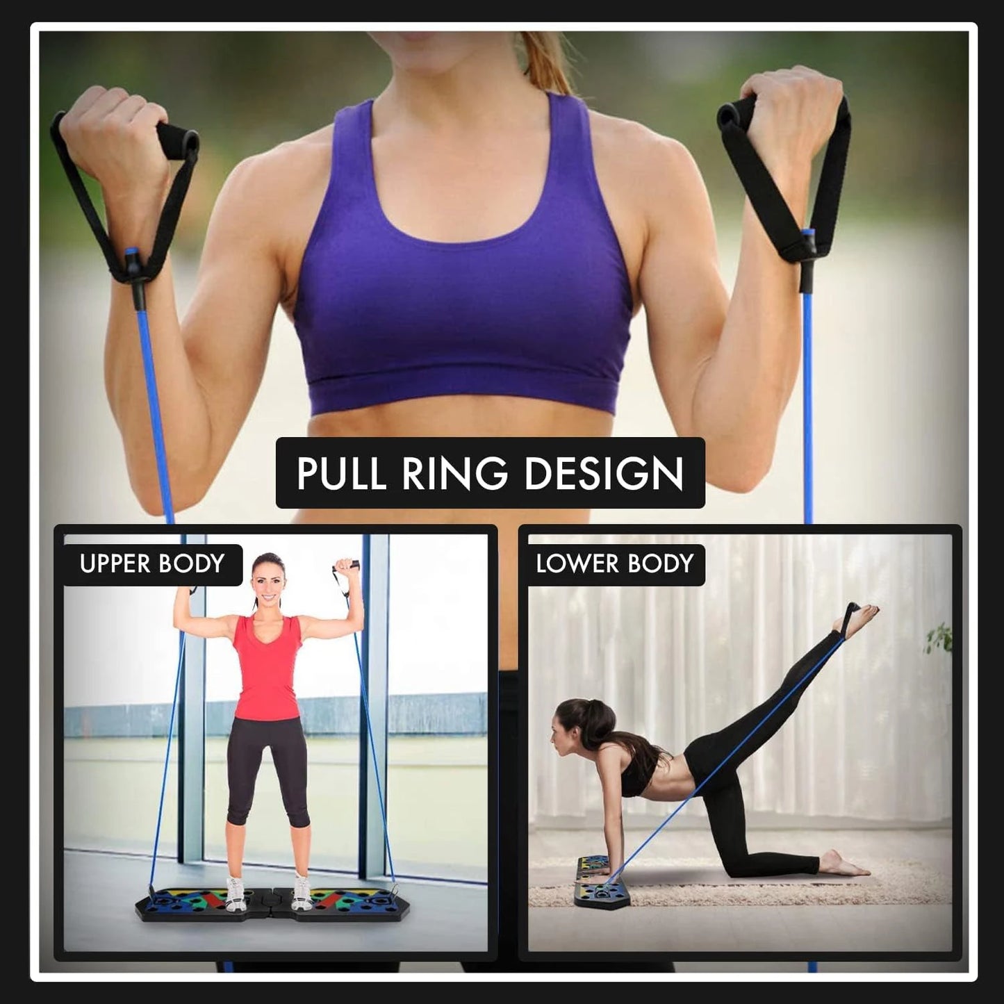 Perfect Push-Up Professional Bodybuilding Press Board | Portable Home Gym Rope, Mat & Fitness Foam Grip