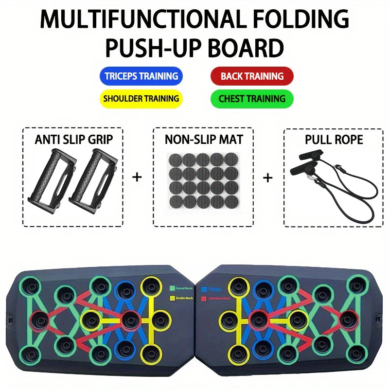 Perfect Push-Up Professional Bodybuilding Press Board | Portable Home Gym Rope, Mat & Fitness Foam Grip