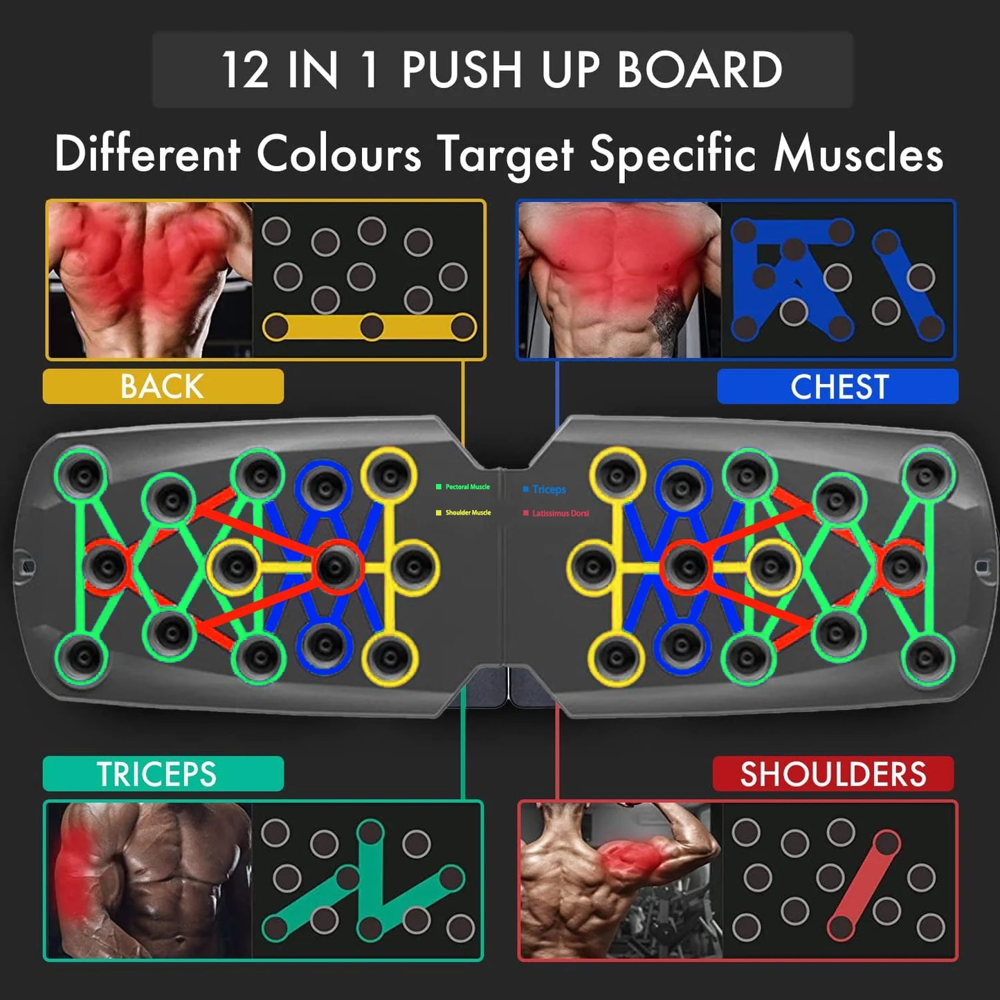 Perfect Push-Up Professional Bodybuilding Press Board | Portable Home Gym Rope, Mat & Fitness Foam Grip