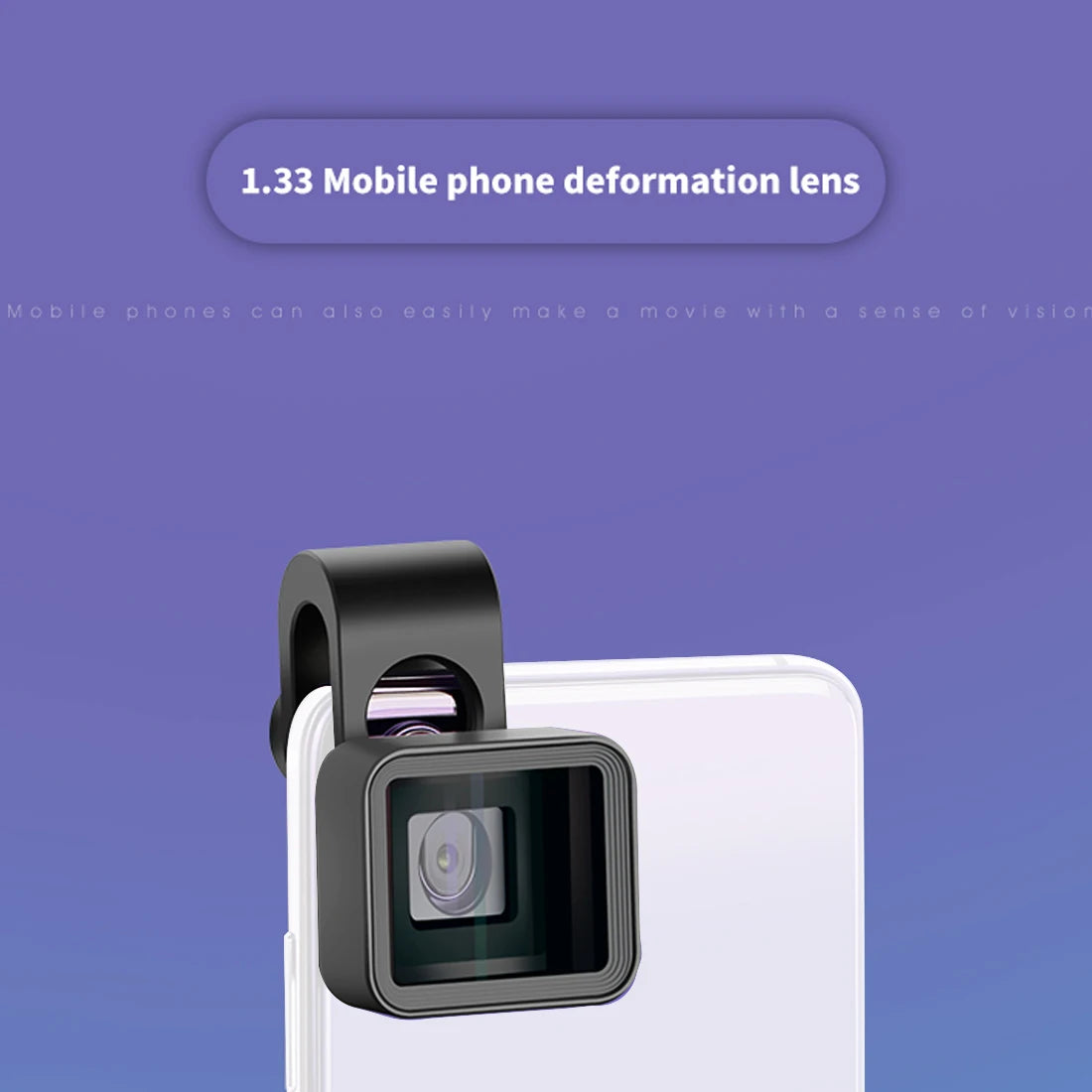 Phone Anamorphic Lens 1.33X / 1.55X – Wide-Angle Movie Lens for iPhone Filmmakers