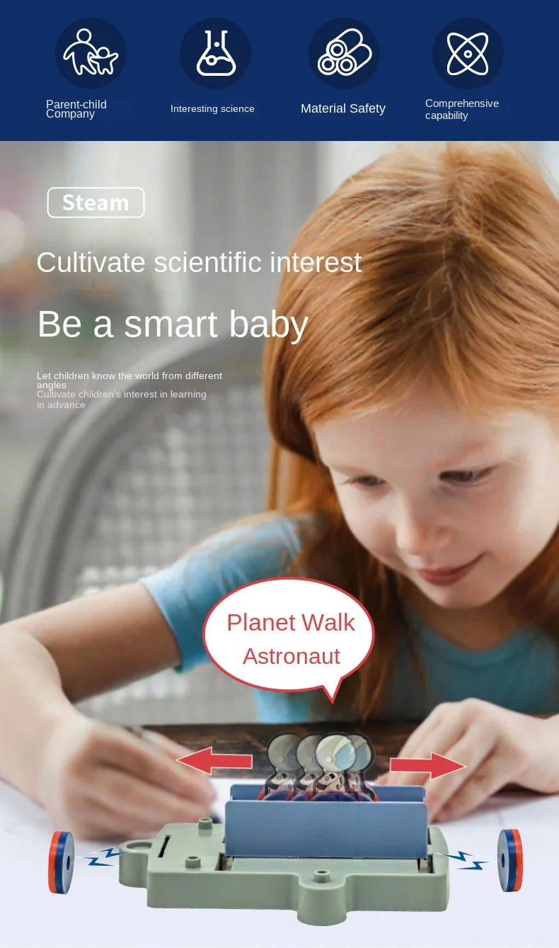 Child playing with a scientific toy set, promoting scientific interest and education.