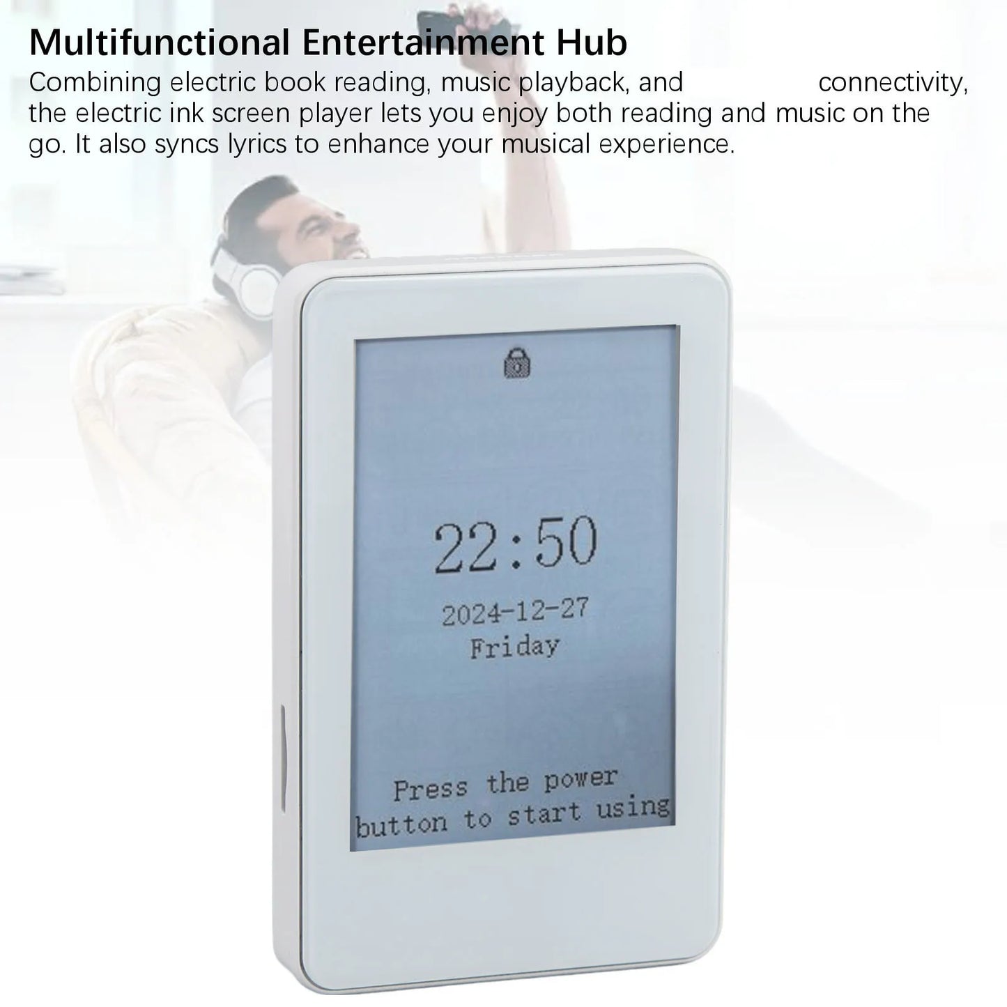 e-Book Reader Portable 2.7-Inch Ink Screen | Electronic Digital Reading & Bluetooth + MP3 Player