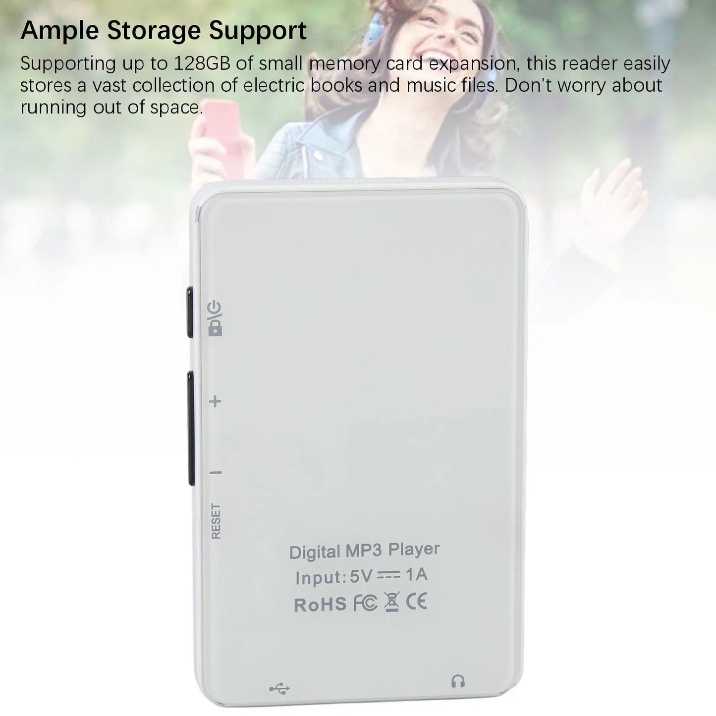 e-Book Reader Portable 2.7-Inch Ink Screen | Electronic Digital Reading & Bluetooth + MP3 Player