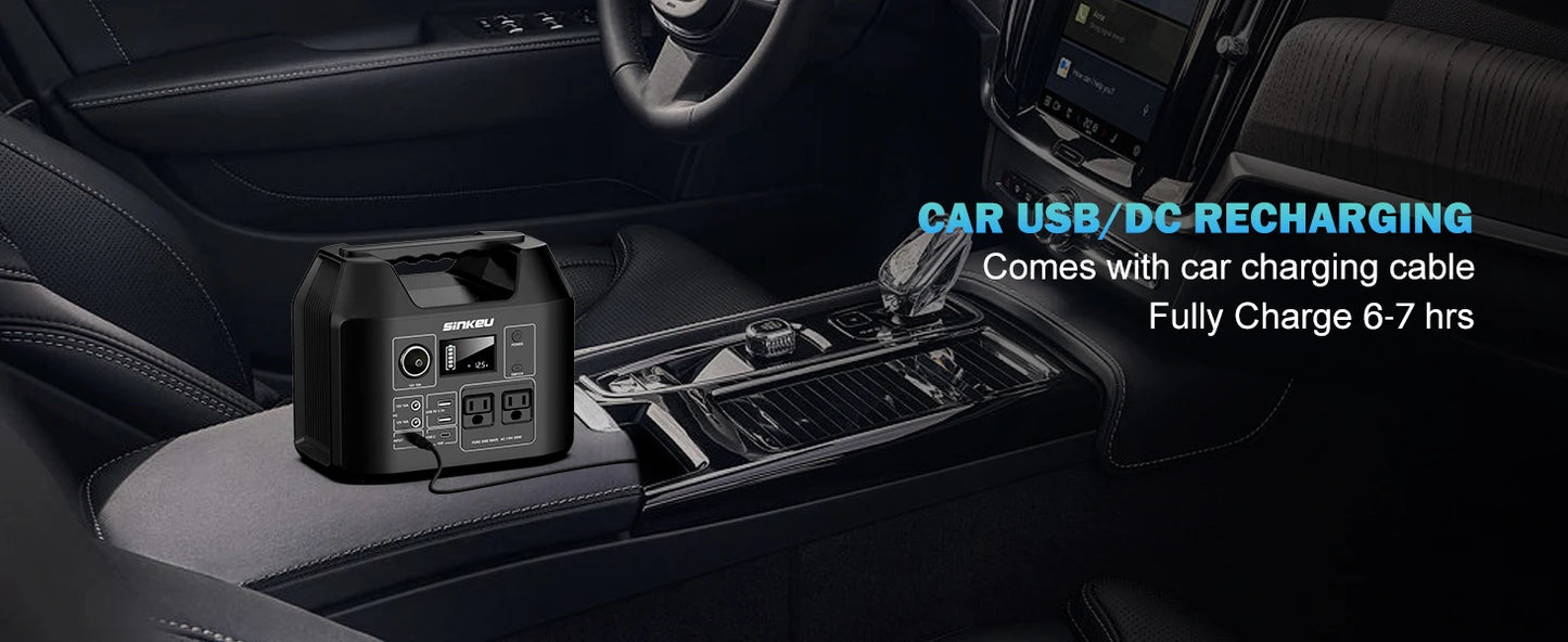 Portable Power Station 300W/150W Solar Generator Power Bank