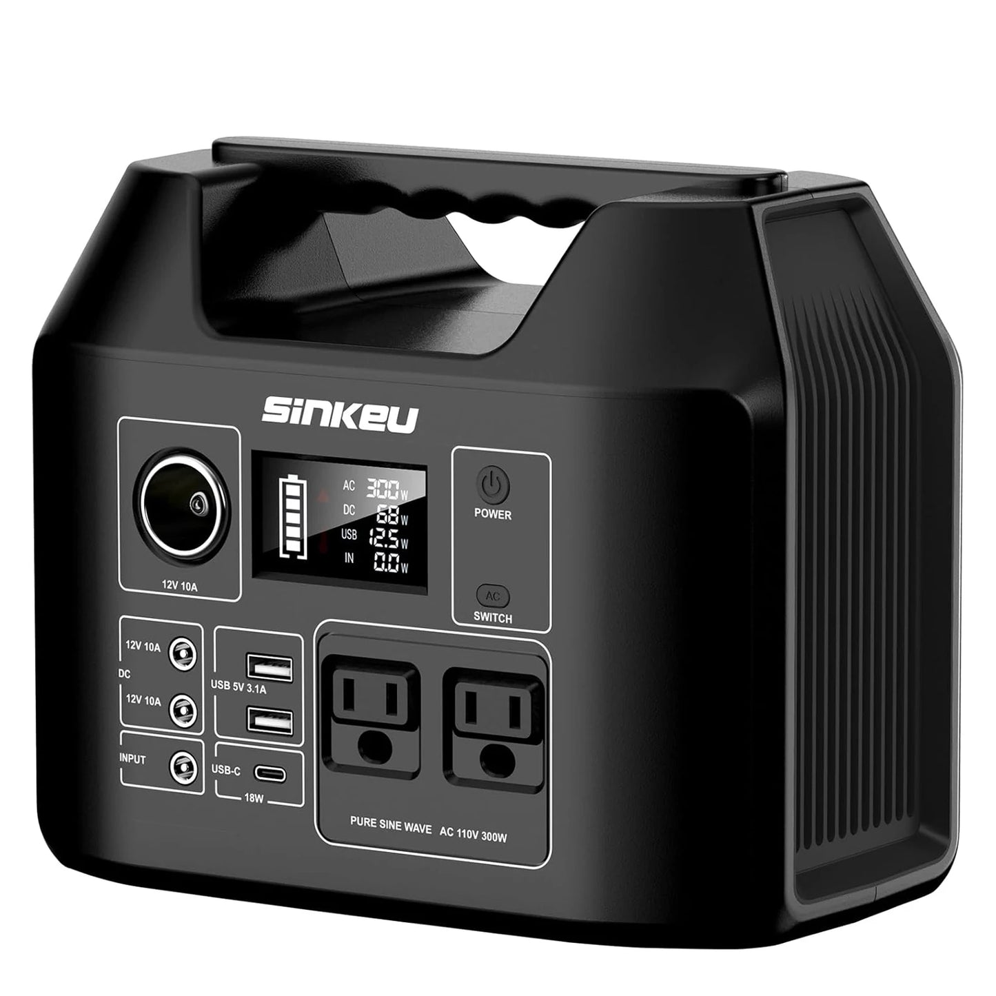 Portable Power Station 300W/150W Solar Generator Power Bank