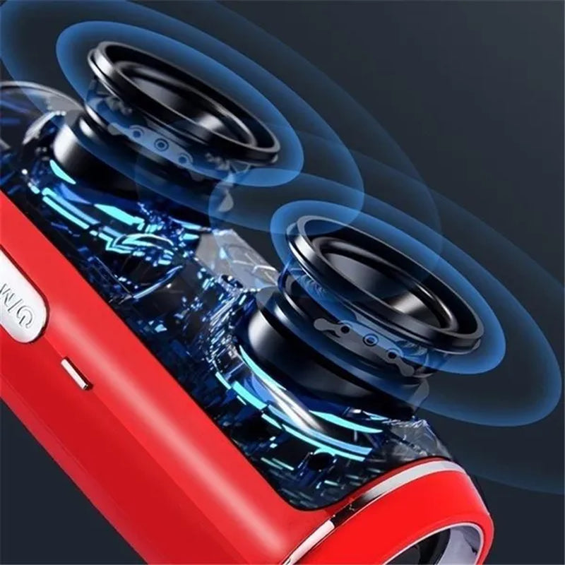 Audio features for the Power-Pill Waterproof Super-Speaker Long-Range Bluetooth Bass Blaster.